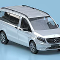 Silver Mercedes Van With Roof Rack Black Windows And Modern Exterior Design