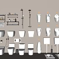 Modern White Toilets In Various Styles And Designs With Bathroom Accessories