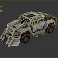 Armored Tactical Vehicle With Heavy Duty Reinforced Body And Large Off Road Tires