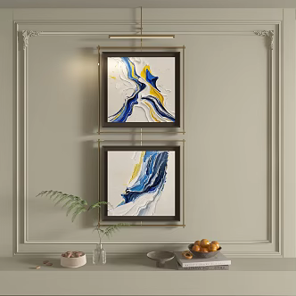 abstract decorative painting 3d model