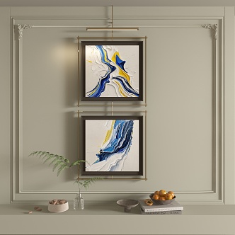 abstract decorative painting 3d model