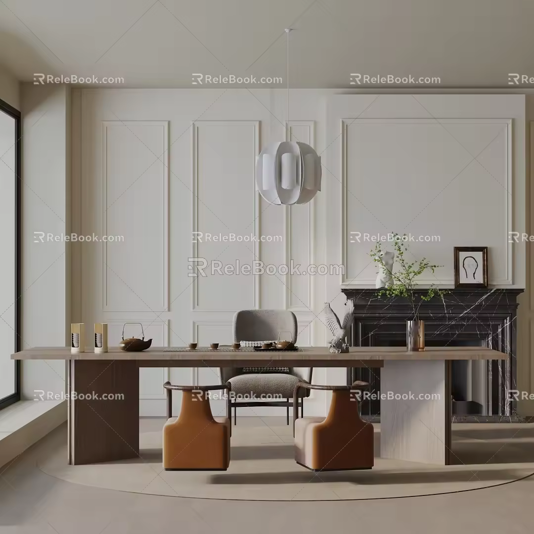 Modern table combination 3d model
