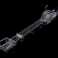 Long Automated Industrial Production Line Equipment With Conveyor Belt Storage Tank And Robotic Arm