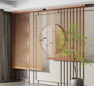 New Chinese-style Venetian Blinds 3d model