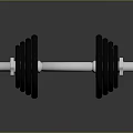 Black Fitness Dumbbell With Stacked Weight Plates On Reflective Surface