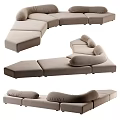 Modern Alien Multiplayer Corner Sofa Collection 3d model