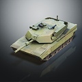 Modern Tank Light Tank Light Armored World War II Tank 3d model