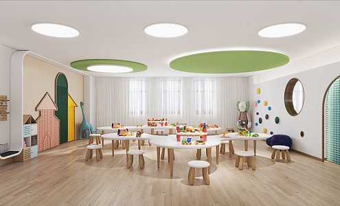 Modern Kindergarten Lego Room 3d model