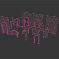 Ancient Stone Architectural Components With Multiple Arch Designs And Shapes