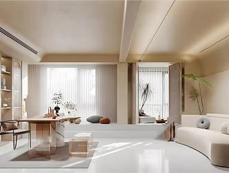modern grid office 3d model