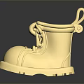 Golden Shiny Boot Fashion Accessory With Metallic Finish And Decorative Design