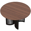 Modern Other Dining Table Round Large Black Dark 3d model