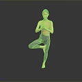 Woman Practicing Yoga In Tree Pose With Pink Top And Purple Leggings