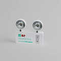Fire Emergency Lighting Fixture With Dual Head White Casing For Emergency Use 3d model