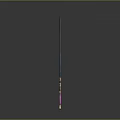 Stylish Decorative Sword With Blue Blade Pink Hilt And Golden Accents