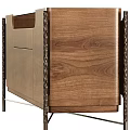 Modern Wooden Entryway Side Cabinet With Storage Drawers And Metal Legs Design