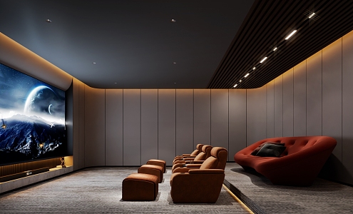 modern video room 3d model