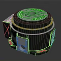 Industrial Rotary Device With Circular Structure Black Silver Housing And Multiple Holes For Machinery Use