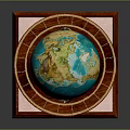 Decorative Globe Ornament Decoration Set With Wooden Stand And Elegant Base For Home Decor