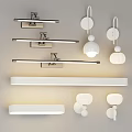 Modern Indoor Lighting Fixture Combinations With Bar Round Pendant And Wall Mounted Lights