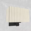 Quiet retro fabric wall lamp 3d model