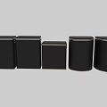 Modern Black Trash Bins for Household Cleaning with Sleek Design and Sturdy Build