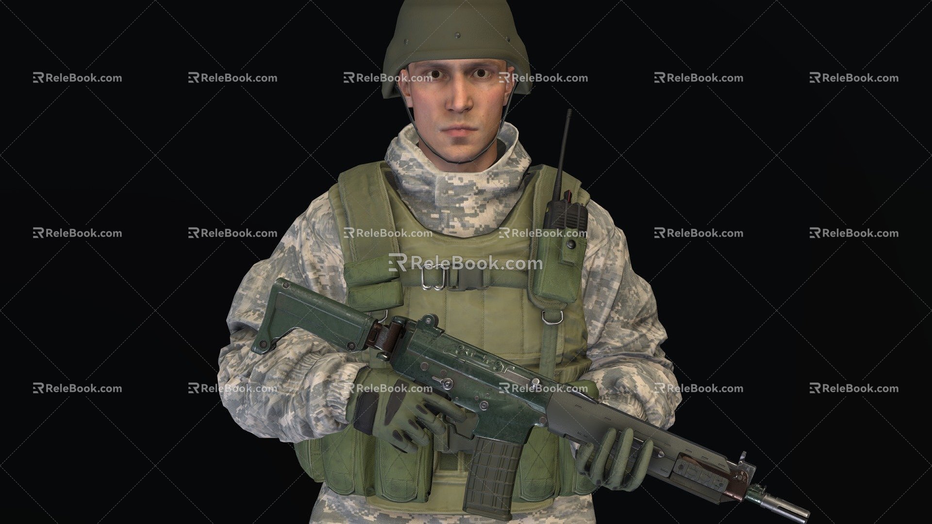 Weapon Male Soldier 3d model