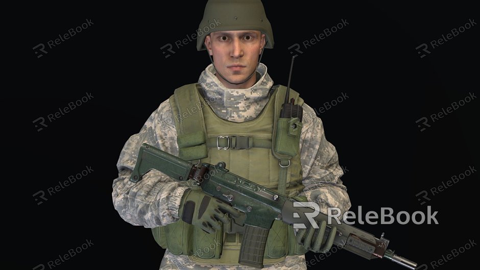 Weapon Male Soldier model