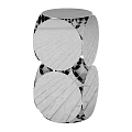Modern Geometric Coffee Table With Stacked Circular Wooden Layers And Minimalist Design