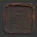 Traditional Wooden Small Table With Carved Legs Natural Wood Grain And Classic Design