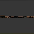 Modern Tactical Rifle With Scope And Rustic Camouflage Pattern Design For Shooting 3d model