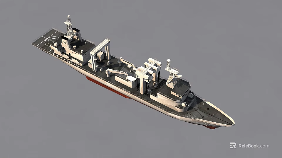 Wooden Boat 3D Model Design With Deck Structure And Equipment Features 3d model 