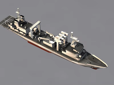Wooden Boat 3D Model Design With Deck Structure And Equipment Features 3d model