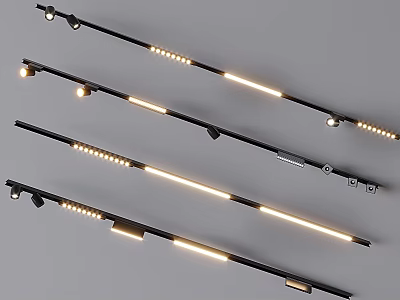 LED Track Ceiling Spotlights Modern Design Adjustable Indoor Lighting Fixtures 3d model
