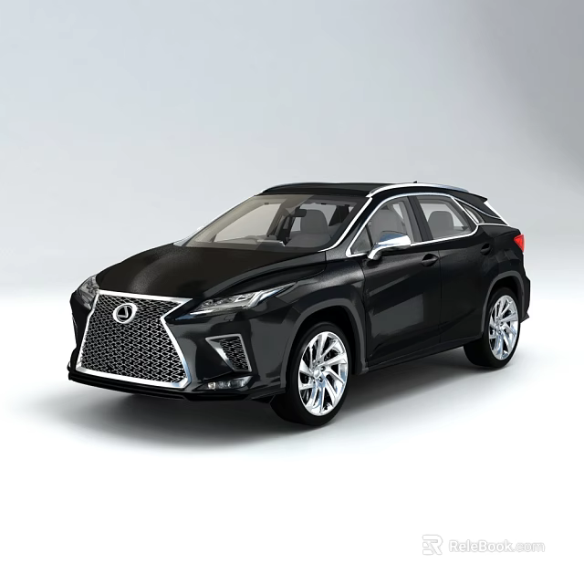 Black Lexus SUV Featuring Modern Exterior Design and Stylish Alloy Wheels 3d model 