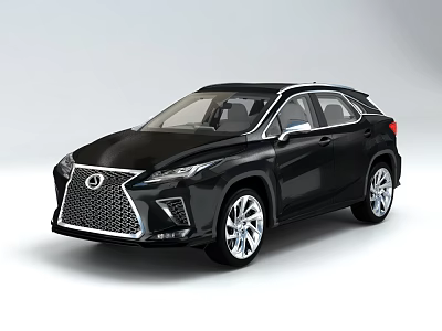 Black Lexus SUV Featuring Modern Exterior Design and Stylish Alloy Wheels 3d model