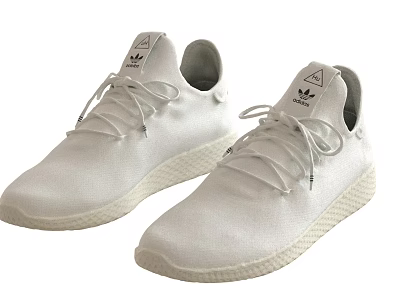 White Adidas Stylish Casual Sports Shoes With Comfortable Fit And Soft Sole For Daily Wear 3d model