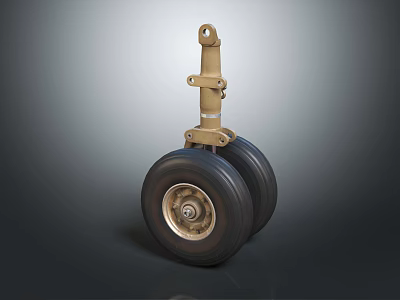 Heavy Duty Dual Tires With Metal Bracket And Wheel Hub Structure Design 3d model