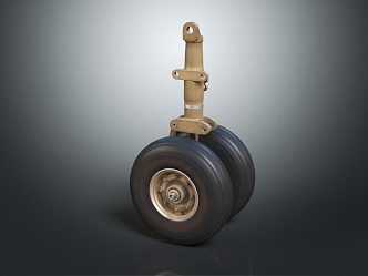 modern wheel landing gear aircraft wheel aircraft parts 3d model