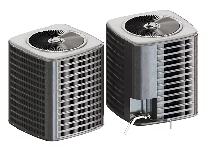 Heavy Duty Industrial Air Conditioning Units With Grille Design And Fan Top 3d model