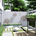 Garden Landscape Design With Neat Pathways Green Plants And Decorative Layout