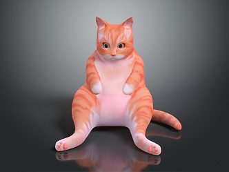 Modern Cat Kitten Cat Orange Cat 3d model