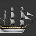 Modern Sailing Cartoon Sailing 3d model