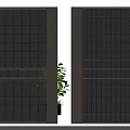 Modern Decorative Wall Designs With Glass Block Brick Patterns And Green Plants