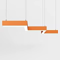 Modern Geometric Chandelier With Linear Black And White Multiple Pendant Hanging Design