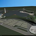 Modern Architectural Museum Building Featuring Curved Structure By Waterfront Green Landscape