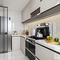 Modern Neutral Open Plan Living And Dining Room With Comfortable Sofas And Panoramic City View