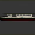 Modern Yacht Sailing by Speedboat 3d model
