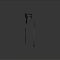 Medieval Inspired Long Leather Dress With Metal Studs And Waist Belt Design
