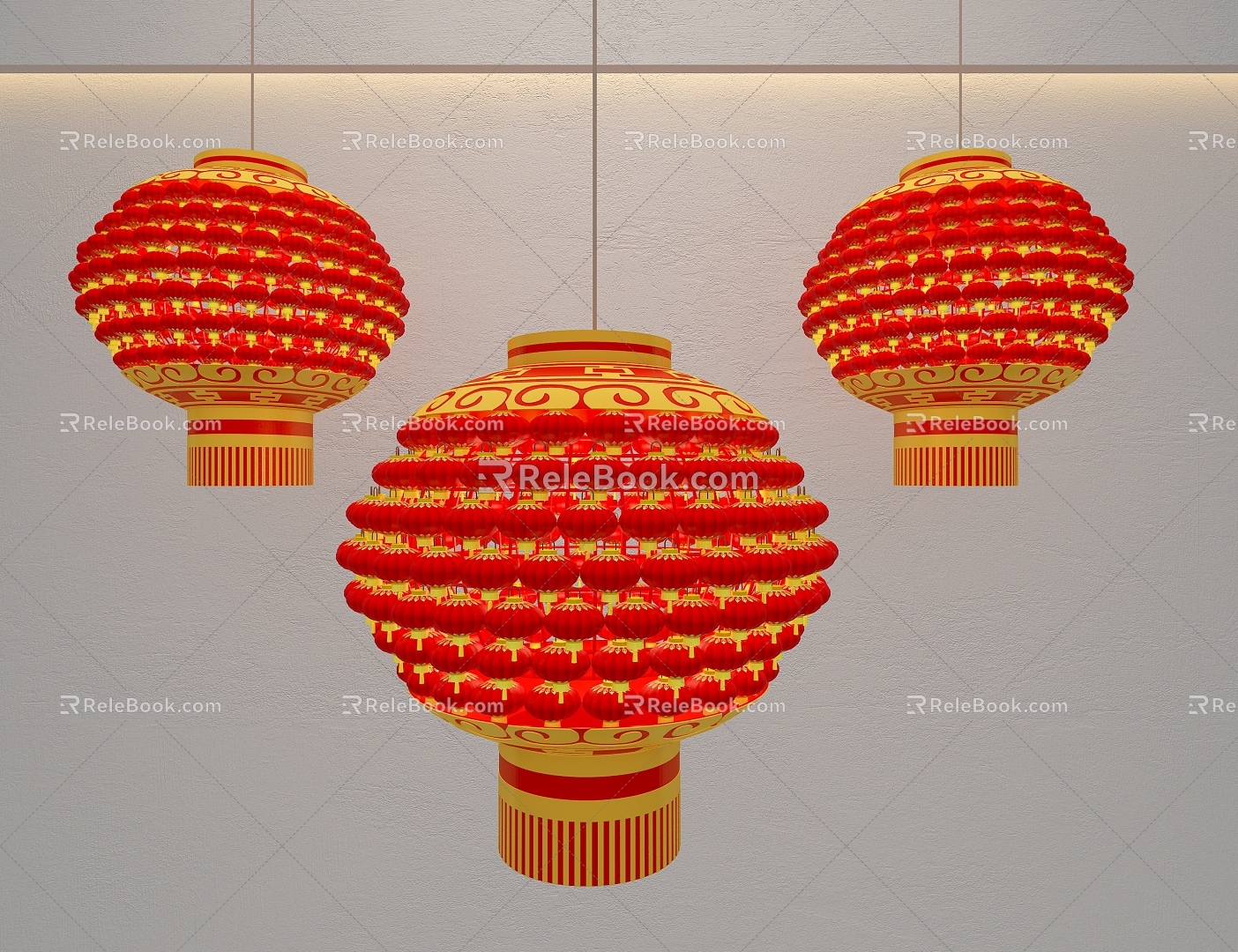 Red Lantern New Year Lantern Lantern Lantern 3d model